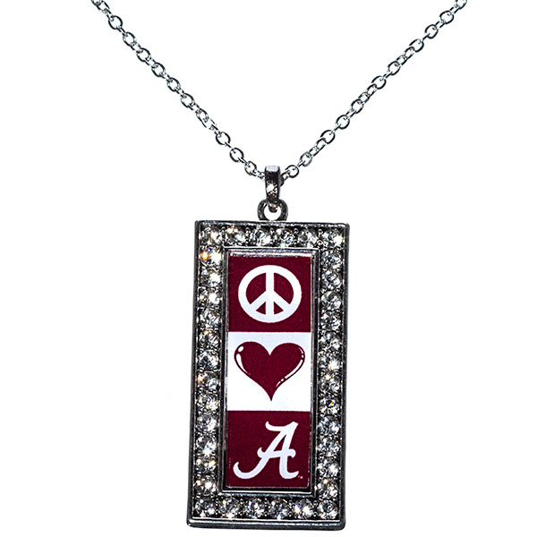 Wholesale express spirit stylish necklace Peace Love Bama Alabama pendant inch i