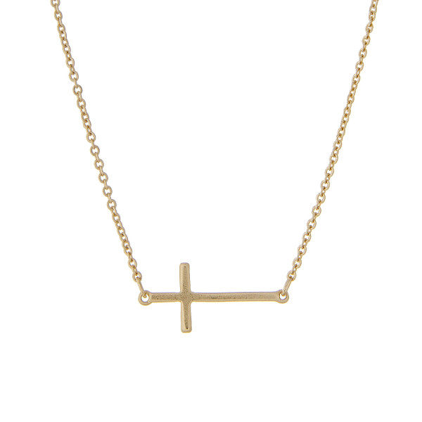 Wholesale metal Chain Link Necklace Cross Pendant L Extender L Cross L
