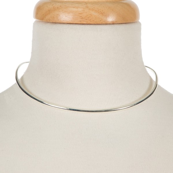Wholesale mm Polished silver fashion choker necklace