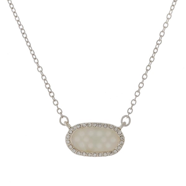 Wholesale dainty metal necklace mother pearl pendant