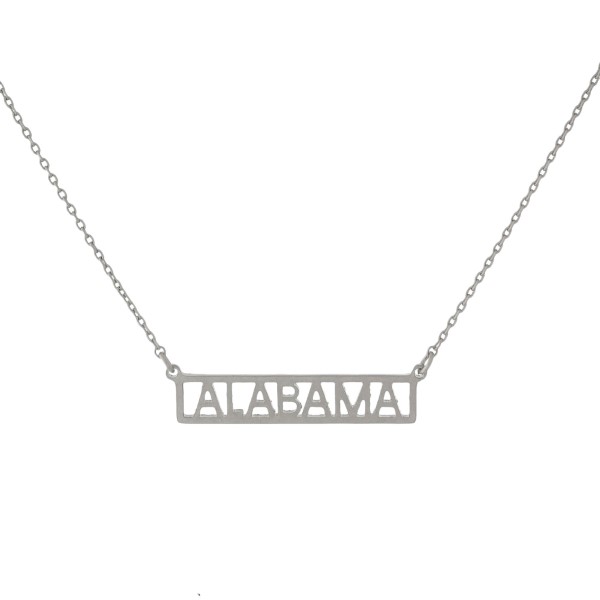 Wholesale dainty necklace bar pendant stamped state cut outs