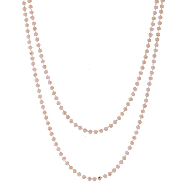 Wholesale gold toned long beaded necklace long