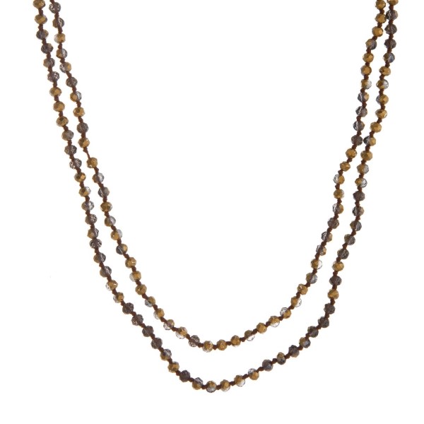 Wholesale long necklace faceted beads