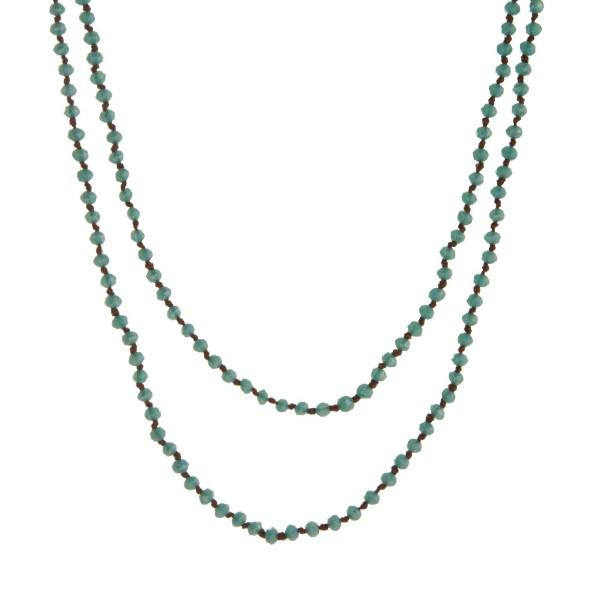 Wholesale long necklace faceted beads