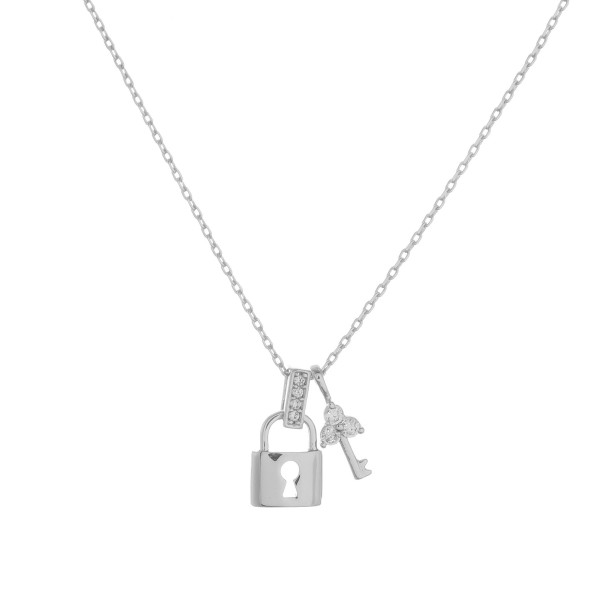 Wholesale gold dipped necklace small key lock pendant Approximate pendant