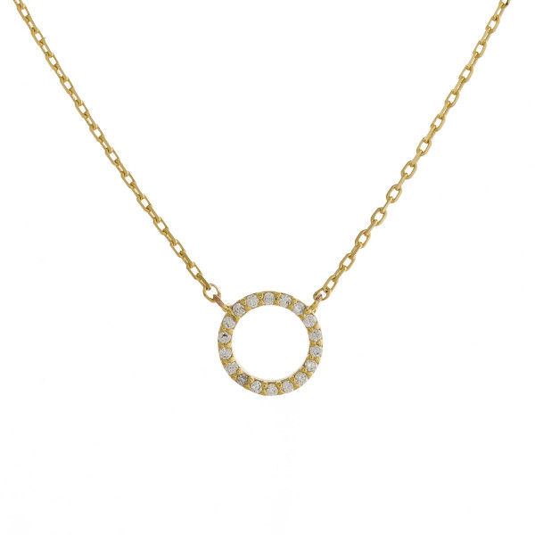 Wholesale rhinestone encased open circle pendant necklace Pendant cm diameter ov