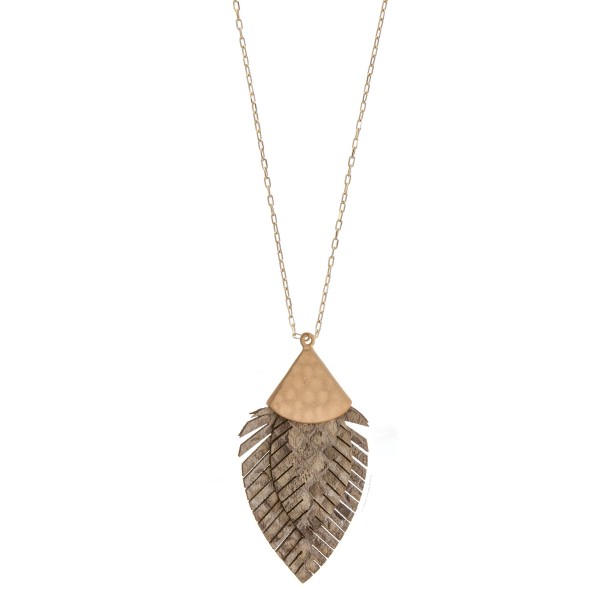 Wholesale long doubled faux leather snakeskin feather pendant necklace Pendant o