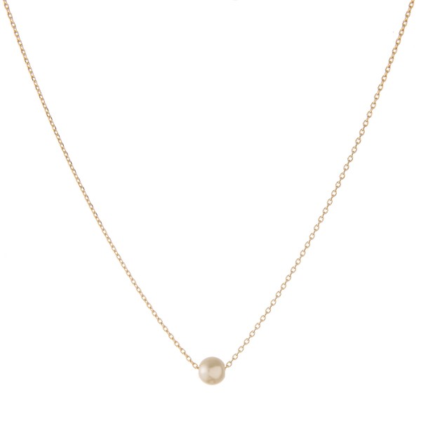 Wholesale gold Dipped Pearl Collar Necklace Pearl mm Long Adjustable Extender