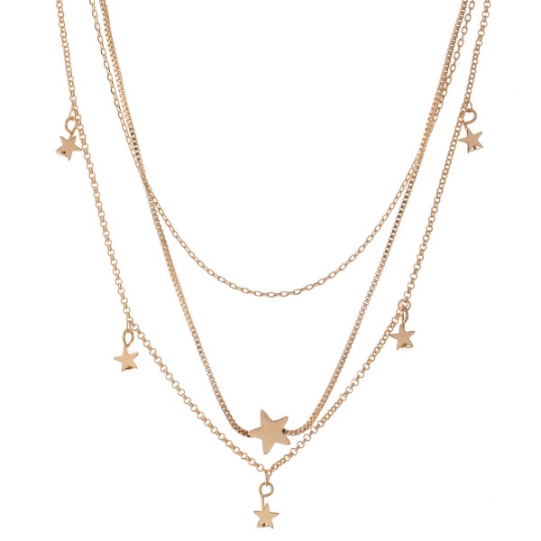 Wholesale star Layered Necklace Shortest Layer L overall Adjustable Extender
