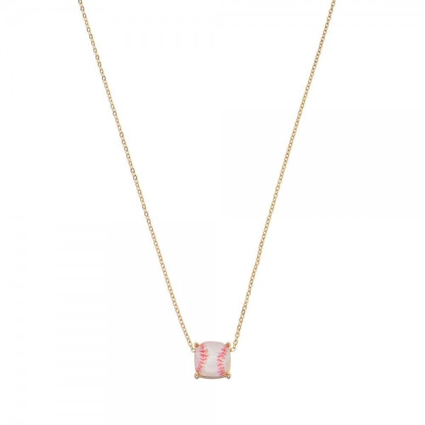 Wholesale crystal Baseball Pendant Necklace Gold Pendant mm Adjustable Extender