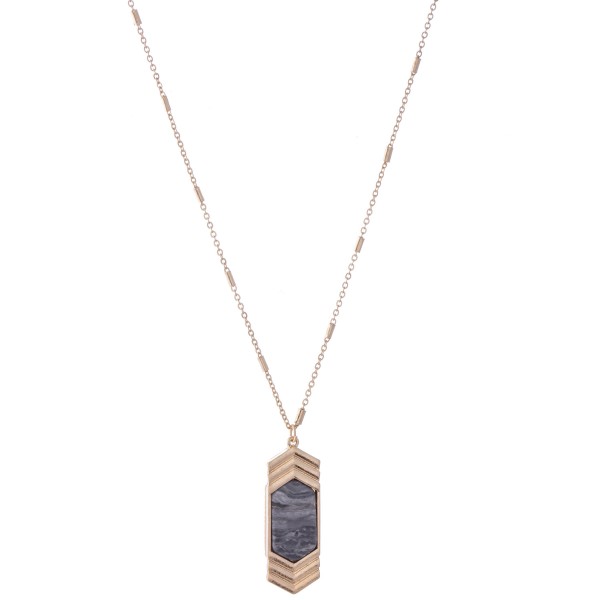 Wholesale semi Precious Chevron Arrow Pendant Necklace Gold Pendant L Adjustable