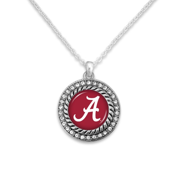 Wholesale alabama Game Day Pendant Necklace Rhinestone Accents Pendant L Adjusta