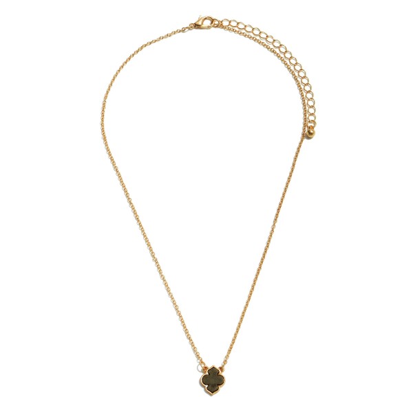 Wholesale natural Stone Moroccan Pendant Necklace Gold Pendant mm Adjustable Ext