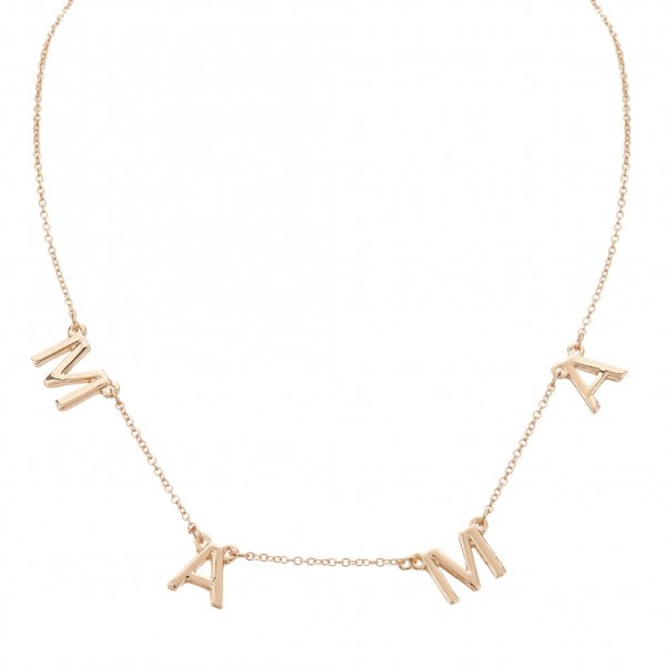 Wholesale gold Necklace Letter Pendants Spell Mama Adjustable Extender