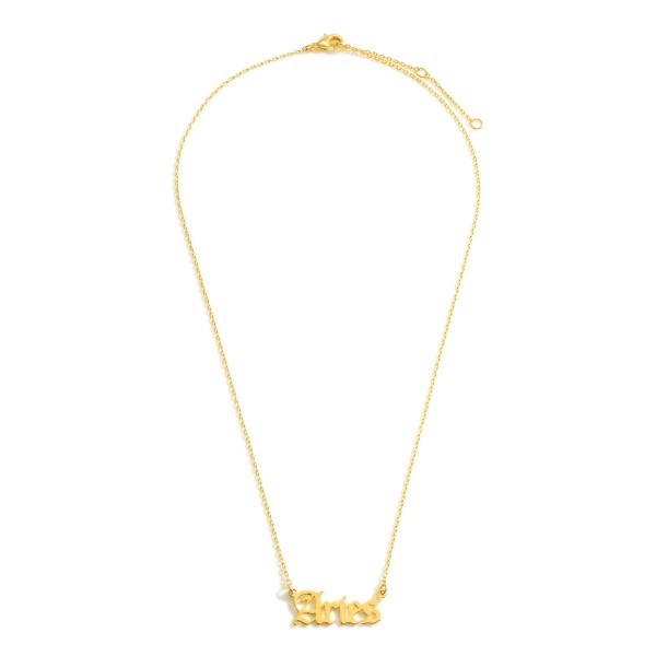 Gold Dipped Zodiac Necklace.

- Gold Dipped
- Adjustable Lengths: 15.5", 16.5", and 17.5"