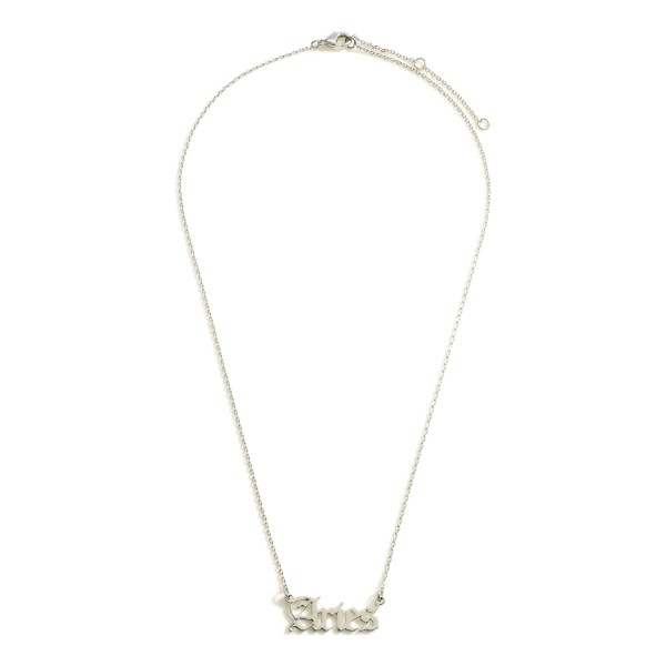 Wholesale white Gold Dipped Zodiac Necklace White Gold Dipped Adjustable Lengths