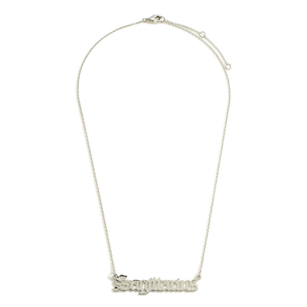 Wholesale white Gold Dipped Zodiac Necklace White Gold Dipped Adjustable Lengths