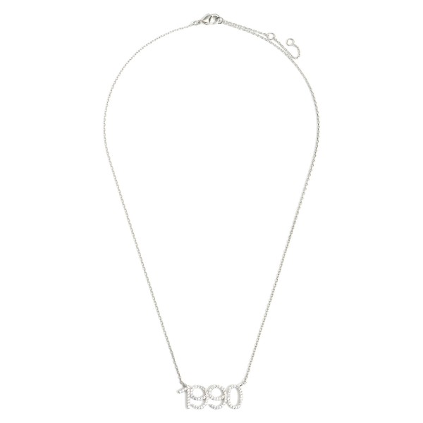 Wholesale white Gold Dipped Birth Year Necklace CZ Accents White Gold Dipped Adj