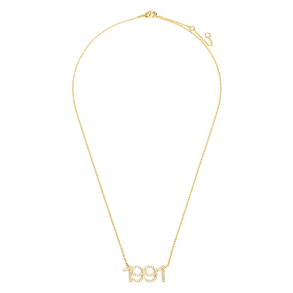 Gold Dipped 1991 Birth Year Necklace Featuring CZ Accents.

- Gold Dipped
- Adjustable Lengths: 15.5", 16.5", and 17.5"