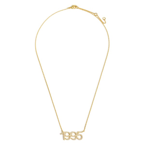 Gold Dipped 1995 Birth Year Necklace Featuring CZ Accents.

- Gold Dipped
- Adjustable Lengths: 15.5", 16.5", and 17.5"