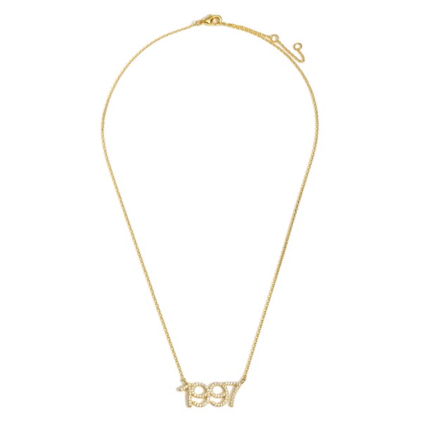 Gold Dipped 1997 Birth Year Necklace Featuring CZ Accents.

- Gold Dipped
- Adjustable Lengths: 15.5", 16.5", and 17.5"