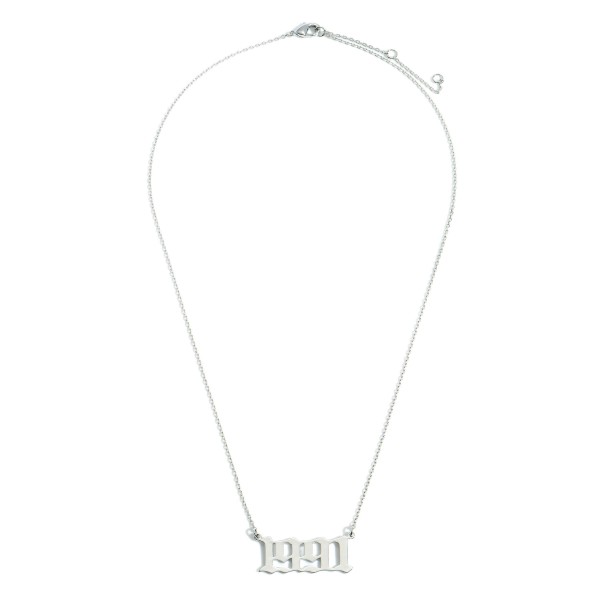 1991 Birth Year Necklace.

- White Gold Dipped
- Adjustable Lengths: 15.5", 16.5", and 17.5"