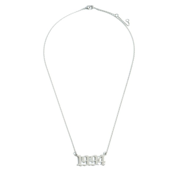 1994 Birth Year Necklace.

- White Gold Dipped
- Adjustable Lengths: 15.5", 16.5", and 17.5"