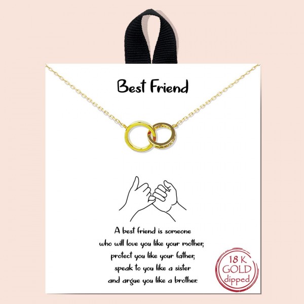 Wholesale short Metal Necklace Best Friends Interlocking Pendant Long Necklace C