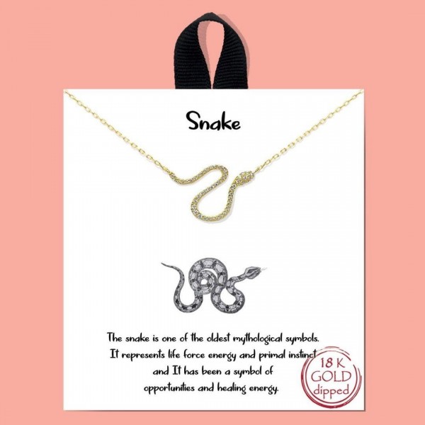 Wholesale short Metal Snake Necklace Long Necklace Comes Card Says snake oldest