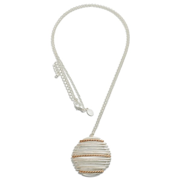 Wholesale long Chain Link Necklace Sphere Pendant Extender