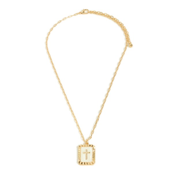 Wholesale chain Link Necklace Cross Pendant Extender
