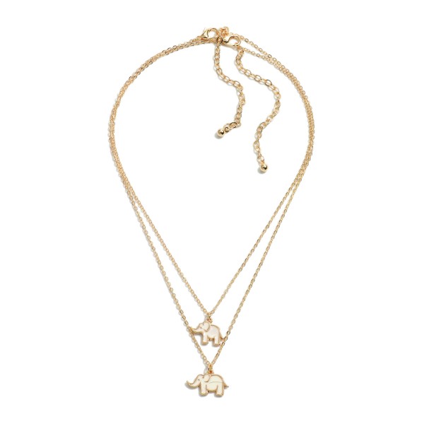 Wholesale matching Mother Daughter Chain Link Necklace Set Mama Mini Ivory Ename