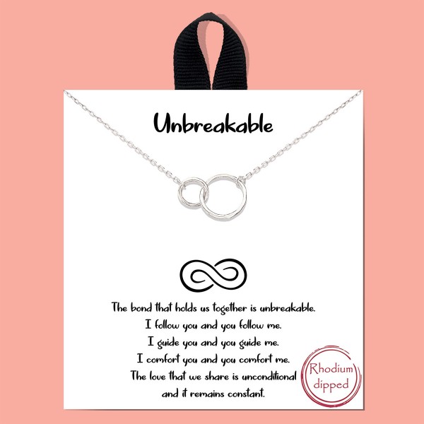 Wholesale dainty Chain Link Necklace Unbreakable Symbol Rhodium Dipped Extender