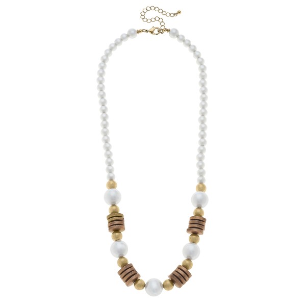 Wholesale beaded Pearl Honey Accent Necklace L