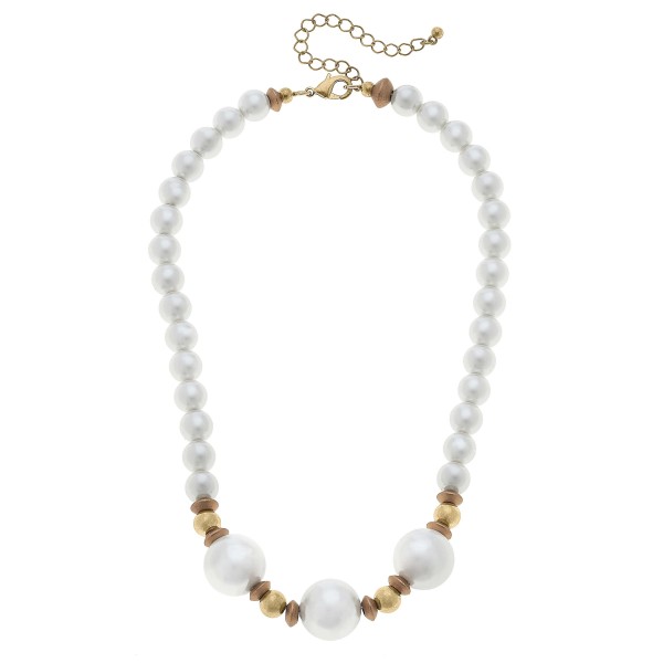 Wholesale pearl Gold Beaded Necklace L Chain Extender L