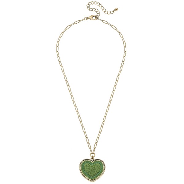 Wholesale glitter Heart Patch Paperlink Chain Necklace L Chain Extender Heart Ch