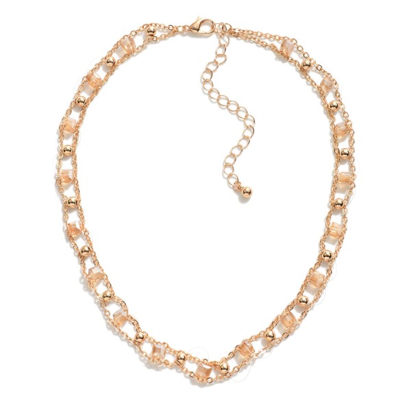 Wholesale short Chain Link Necklace Beaded Accents L Extender L