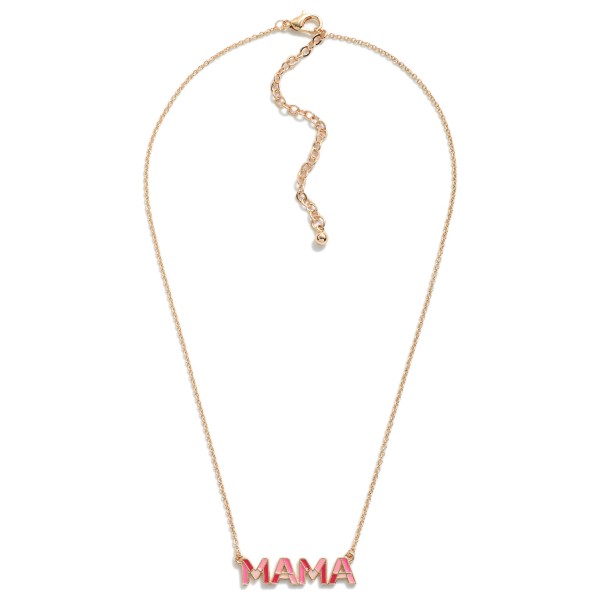 Wholesale multi Enamel Mama Chain Link Necklace L W Extender