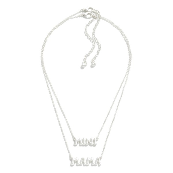 Wholesale matching Mama Mini Chain Link Necklace Set Mama Mini Pendants Kid s Ne