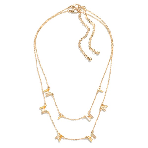 Wholesale matching Mama Mini Chain Link Necklace Set Color Block Mama Mini Lette