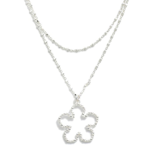 Wholesale layered Chain Link Necklace Flower Pendant L Extender L