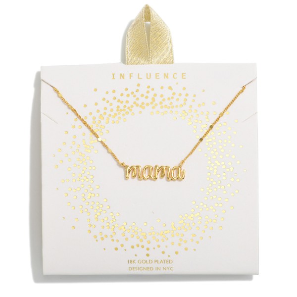 Wholesale dainty Chain Link Necklace mama Pendant L Extender L Brass Metal Neckl