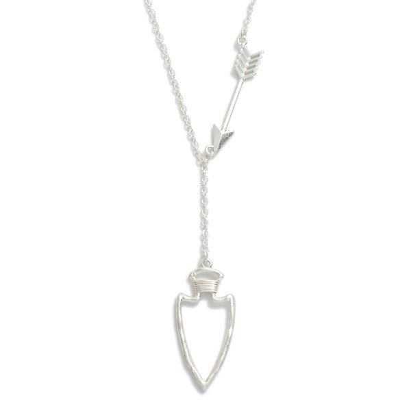 Wholesale chain Link Necklace Arrow Arrowhead Pendants L Extender L