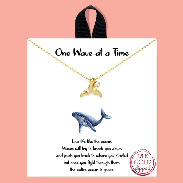 Wholesale dainty Chain Link Necklace Wale Tail Pendant Cubic Zirconia Detail k G