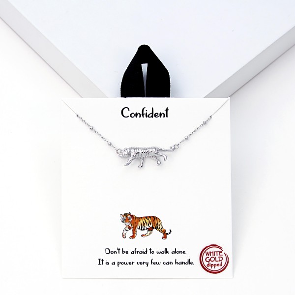 Wholesale dainty Chain Link Necklace Tiger Pendant K Gold Dipped L Extender L Ma