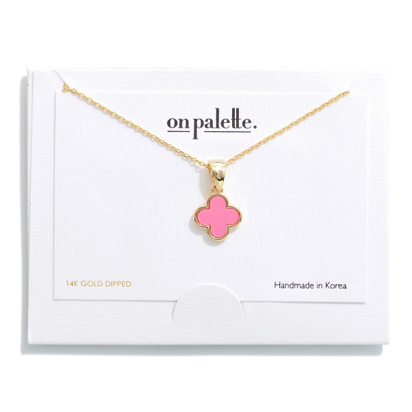 Wholesale dainty Chain Link Necklace Clover Pendant L Extender L Gold K Dipped S