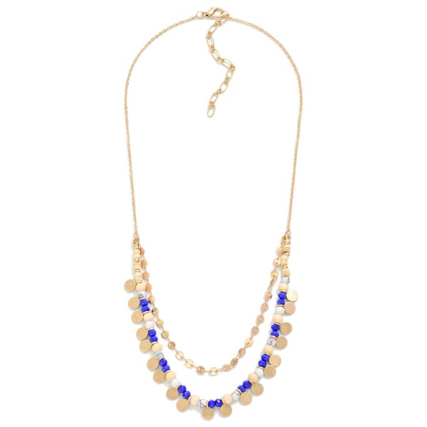 Wholesale chain Link Necklace Beaded Necklace Metal Tassel Details L Extender L