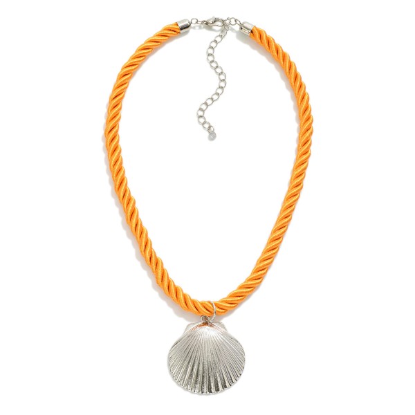Wholesale twisted Cable Necklace Shell Pendant L Extender L