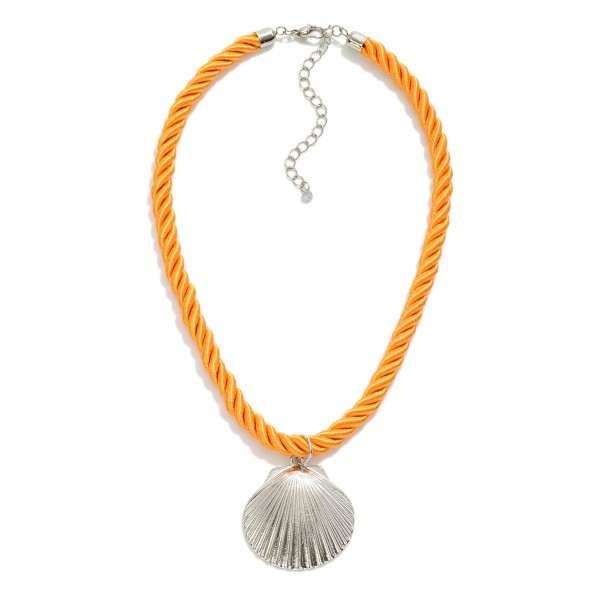 Twisted Cable Necklace With Shell Pendant

- Approximately 14" L
- Extender 3" L