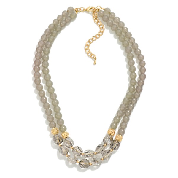 Wholesale beaded Layered Necklace Gold Details L Extender L